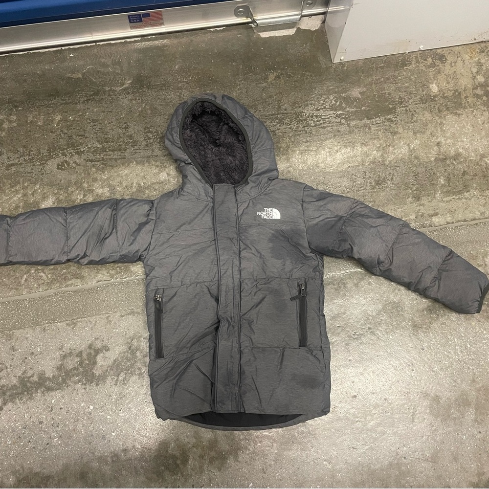 The North Face Kids Charcoal Puffer Jacket